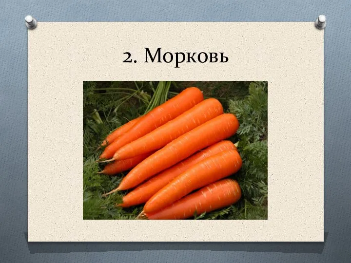 2. Морковь