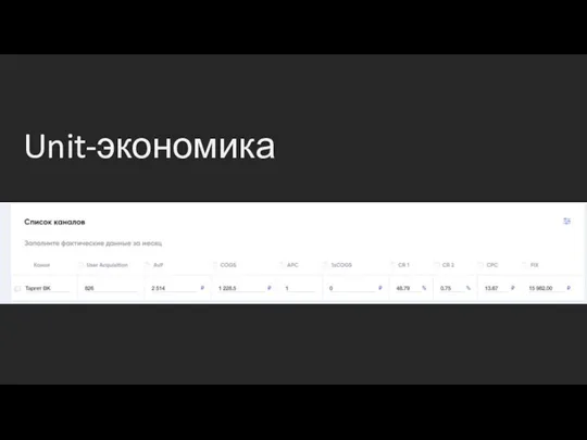 Unit-экономика