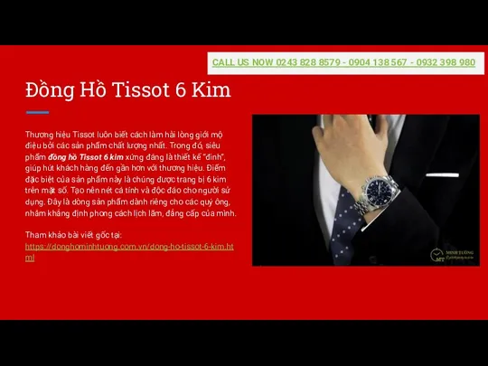 Đồng Hồ Tissot 6 Kim Thương hiệu Tissot luôn biết cách làm