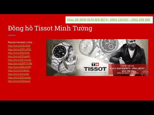 Đồng hồ Tissot Minh Tường Recommended Links: http://bit.ly/2GUXIiK http://bit.ly/2RYnR21 http://bit.ly/2Sj7b5L http://bit.ly/2EkjeM1 http://bit.ly/2E1xmsd