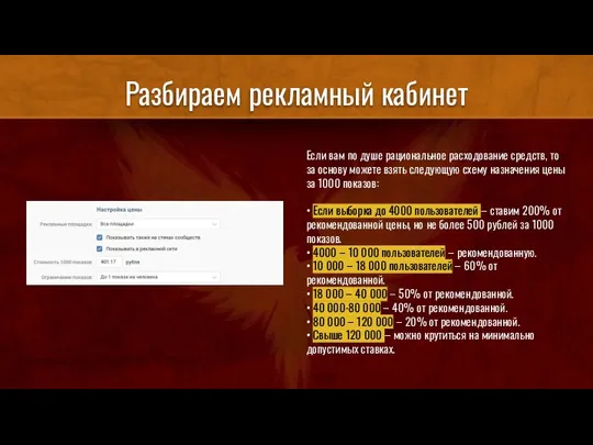 Разбираем рекламный кабинет Если вам по душе рациональное расходование средств, то за