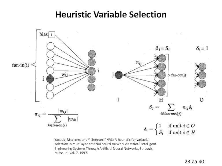 Heuristic Variable Selection Yacoub, Meziane, and Y. Bennani. "HVS: A heuristic for