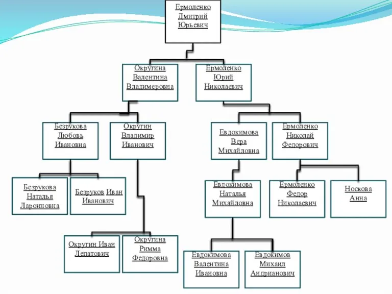 Ермоленко Дмитрий Юрьевич Округина Валентина Владимеровна Ермоленко Юрий Николаевич Безрукова Любовь Ивановна