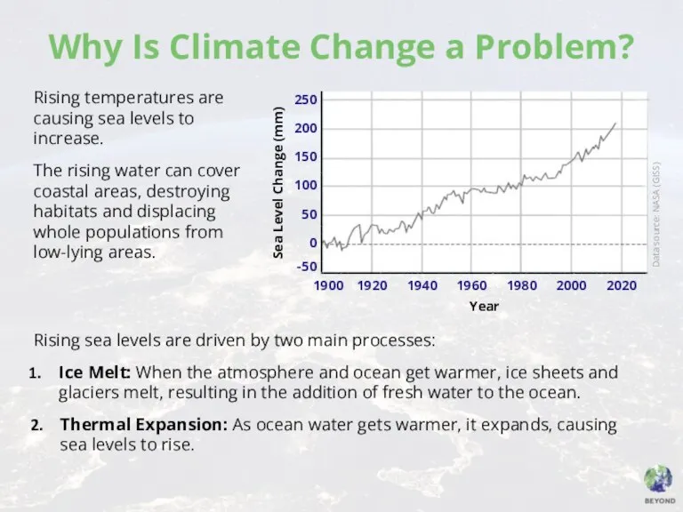 Why Is Climate Change a Problem? Rising temperatures are causing sea levels