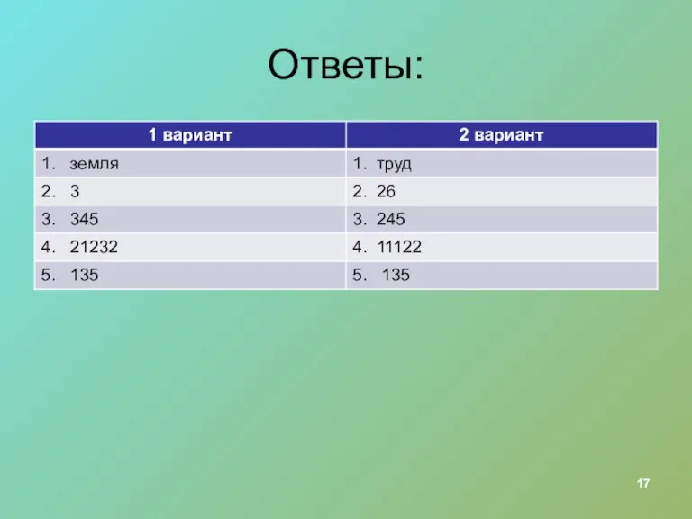 Ответы: