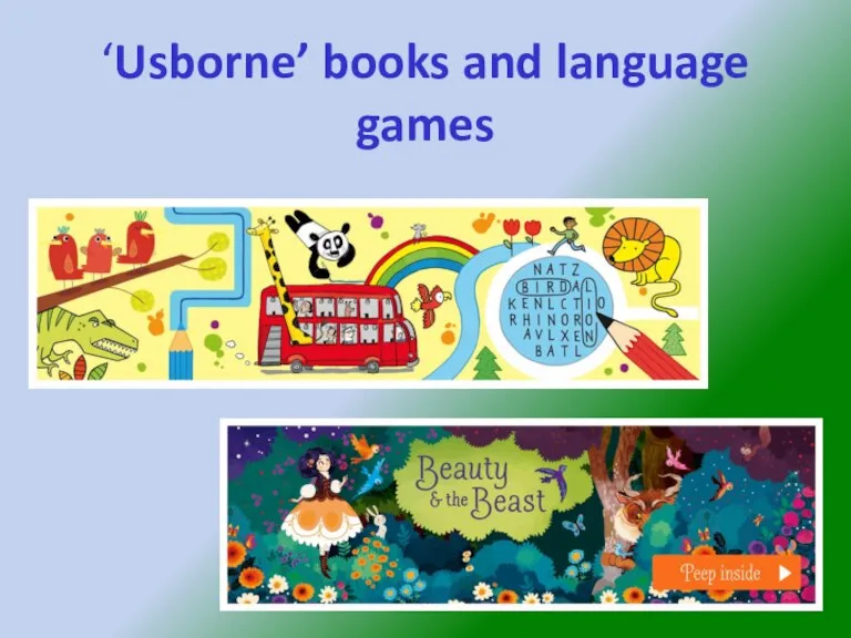 ‘Usborne’ books and language games