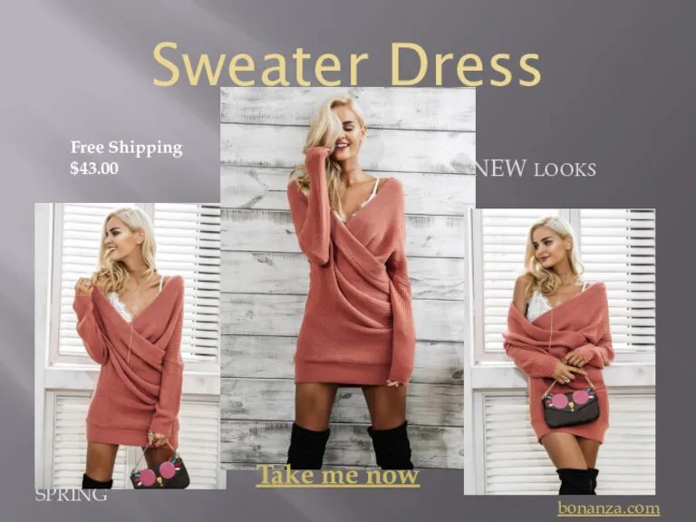 Sweater Dress NEW LOOKS SPRING bonanza.com Take me now Free Shipping $43.00