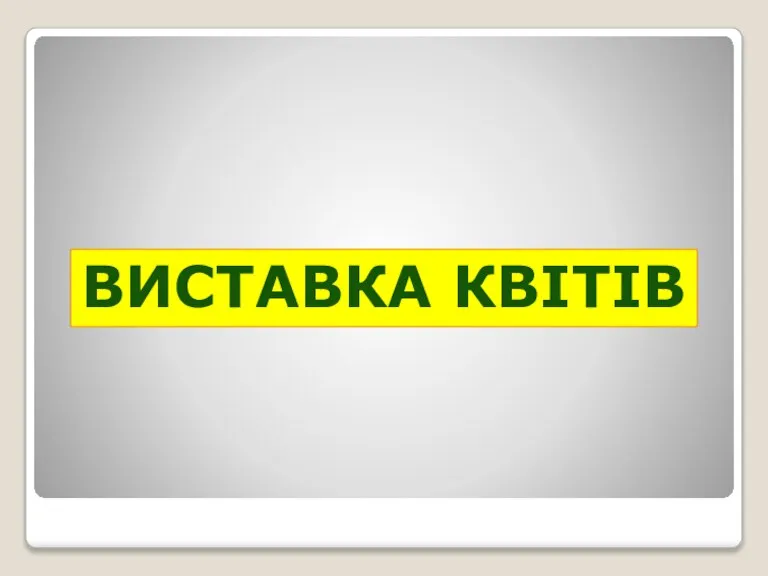 ВИСТАВКА КВІТІВ