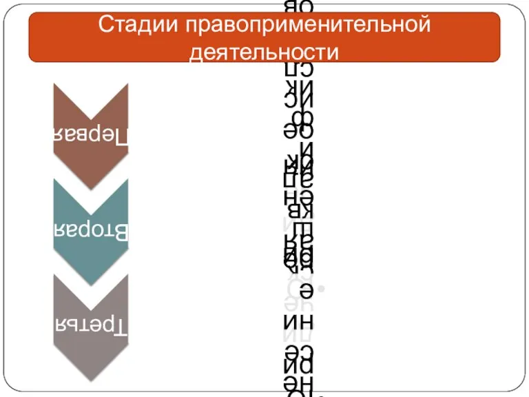 Стадии правоприменительной деятельности