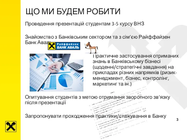 ЩО МИ БУДЕМ РОБИТИ Проведення презентацій студентам 3-5 курсу ВНЗ Знайомство з