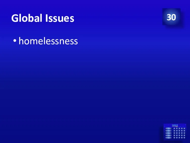 Global Issues homelessness 30