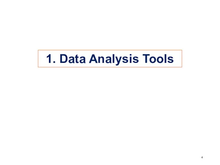 1. Data Analysis Tools