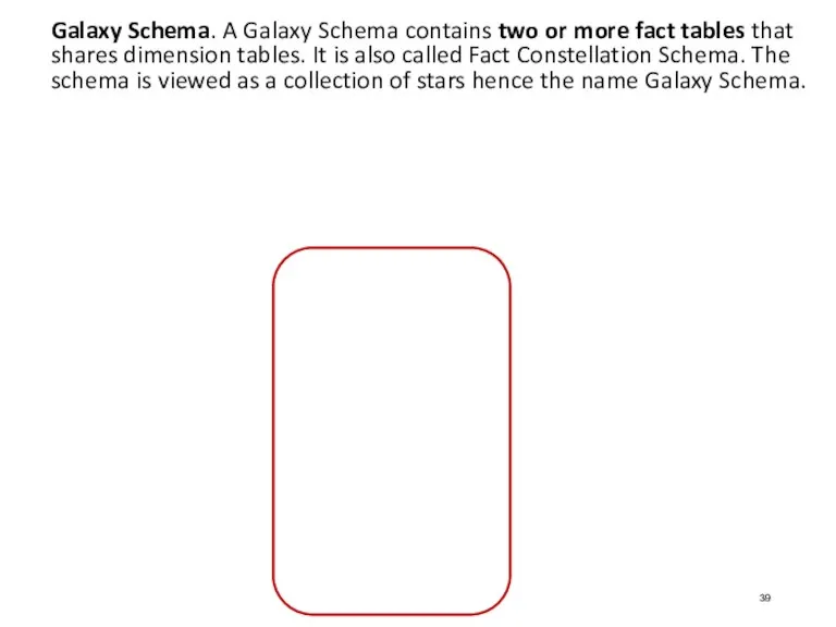 Galaxy Schema. A Galaxy Schema contains two or more fact tables that