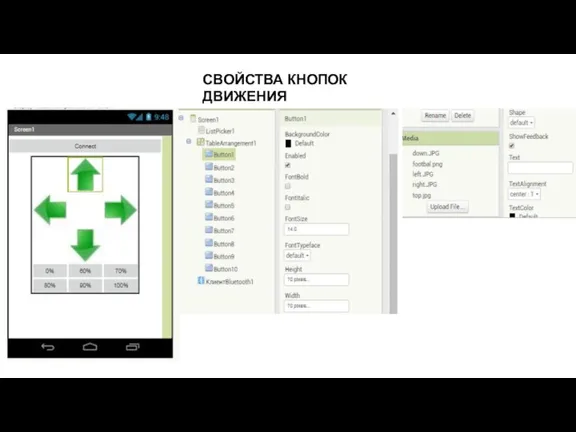 СВОЙСТВА КНОПОК ДВИЖЕНИЯ