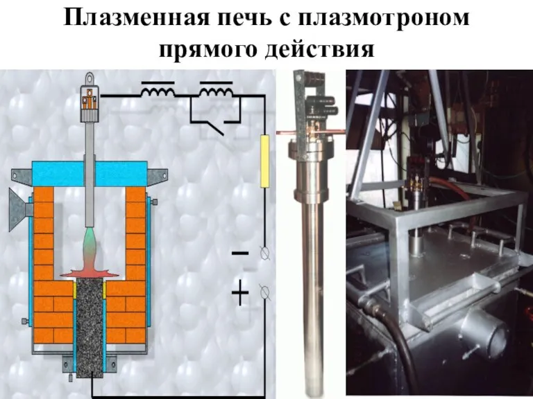 Плазменная печь с плазмотроном прямого действия