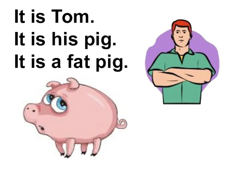 It is Tom. It is his pig. It is a fat pig.