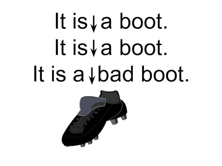 It is a boot. It is a boot. It is a bad boot.