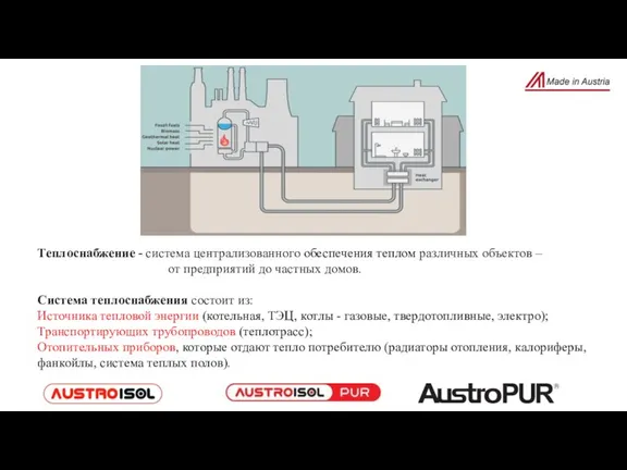 Теплоснабжение - система централизованного обеспечения теплом различных объектов – от предприятий до