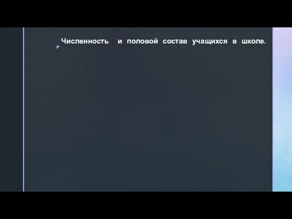 Численность и половой состав учащихся в школе.