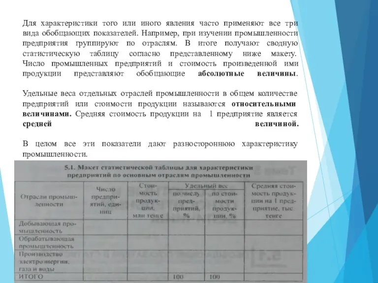 Для характеристики того или иного явления часто применяют все три вида обобщающих