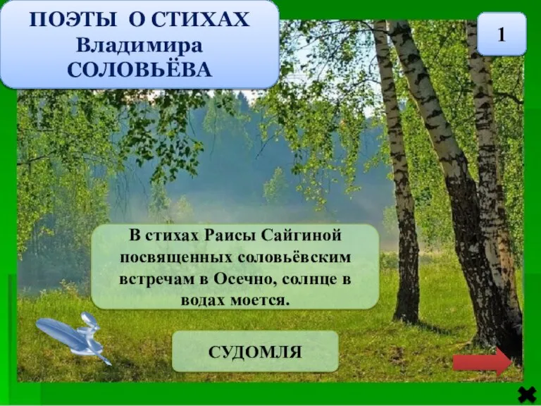 ПОЭТЫ О СТИХАХ Владимира СОЛОВЬЁВА 1 В стихах Раисы Сайгиной посвященных соловьёвским