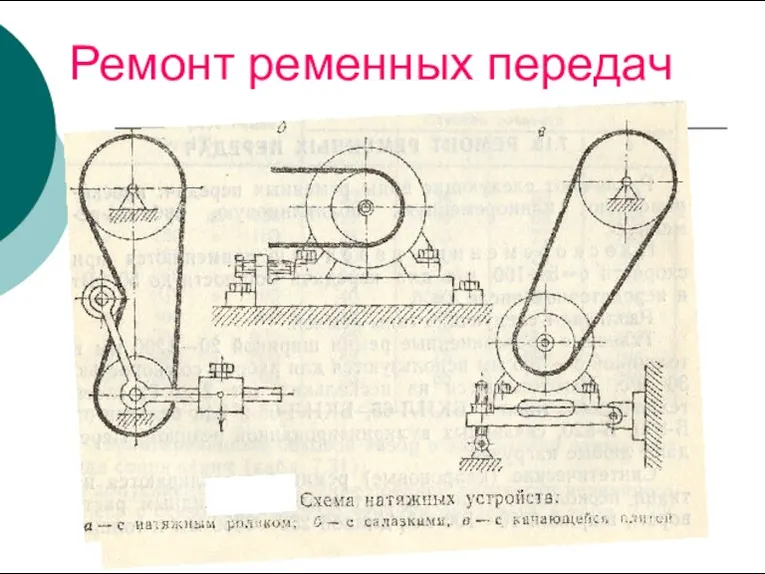 Ремонт ременных передач