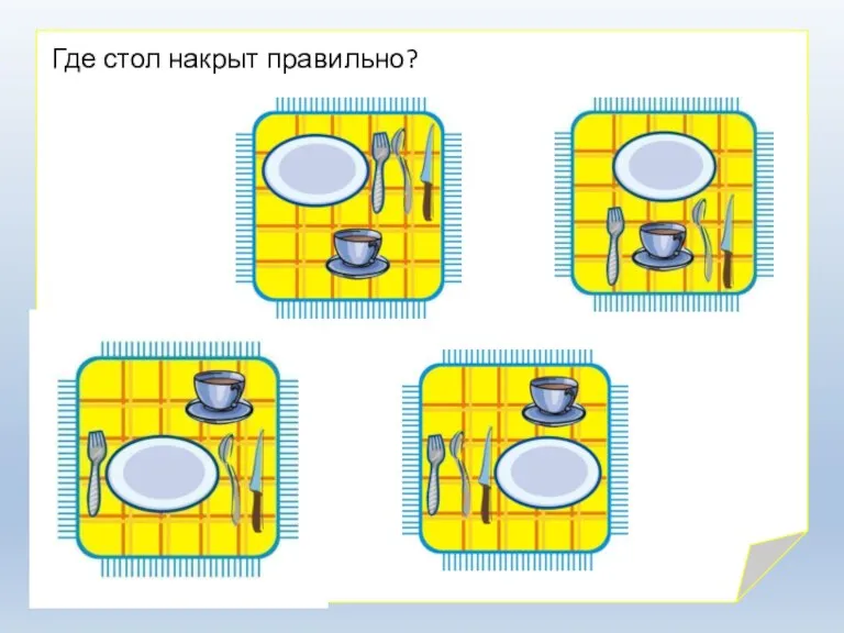 Где стол накрыт правильно?