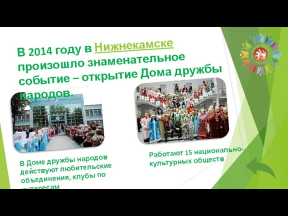 В 2014 году в Нижнекамске произошло знаменательное событие – открытие Дома дружбы