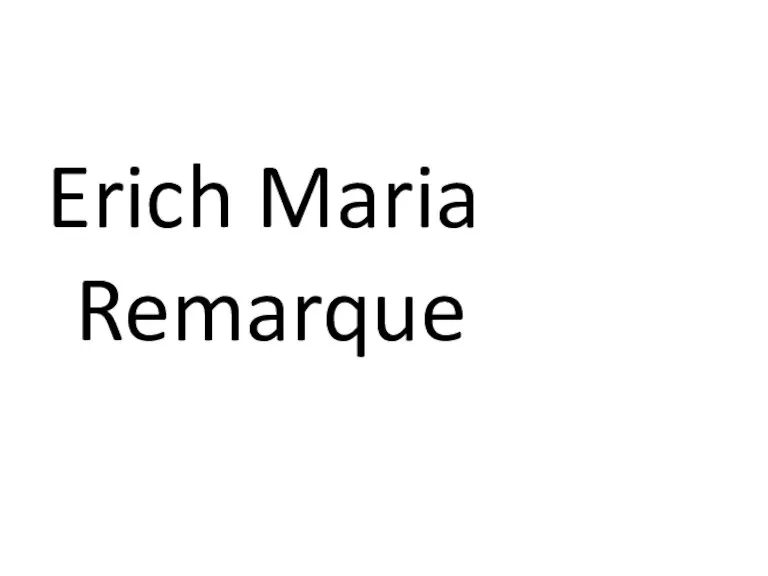 Erich Maria Remarque