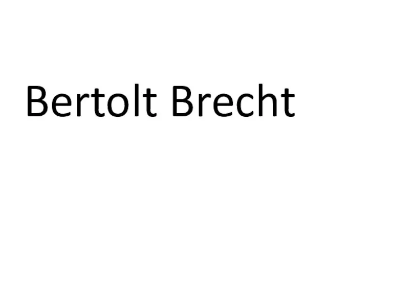 Bertolt Brecht