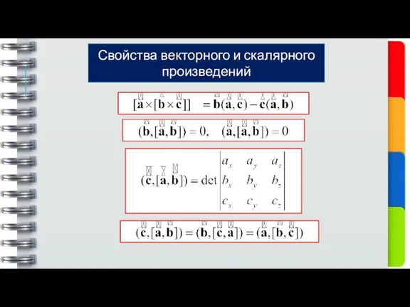 Свойства векторного и скалярного произведений