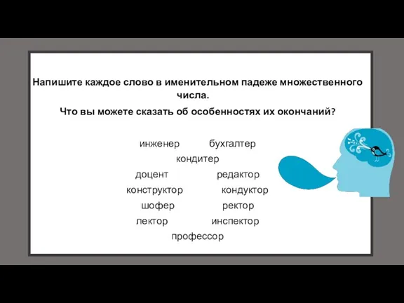 Напишите каждое слово в именительном падеже множественного числа. Что вы можете сказать