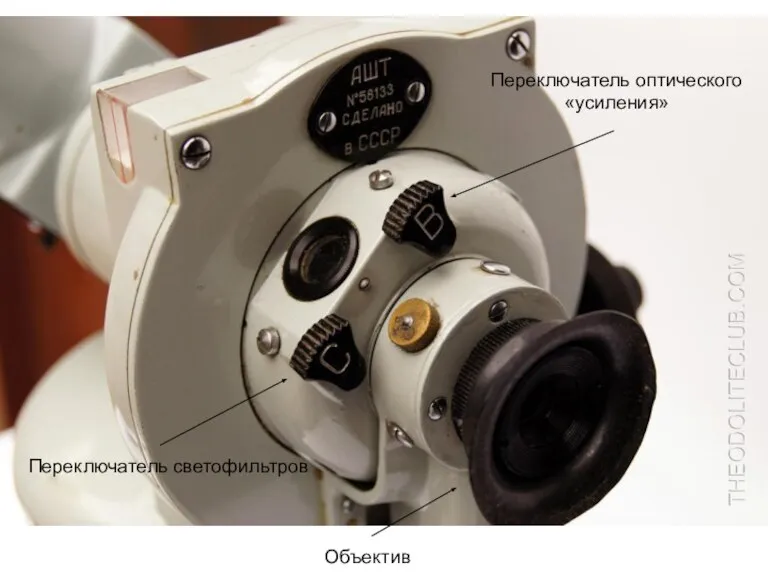 Переключатель светофильтров Переключатель оптического «усиления» Объектив