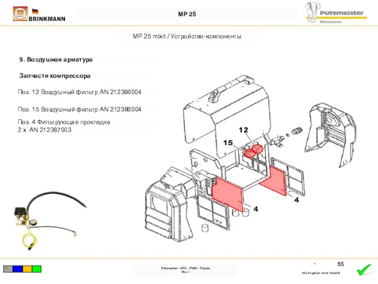 * Alle Angaben ohne Gewähr MP 25 MP 25 mixit / Устройство-компоненты