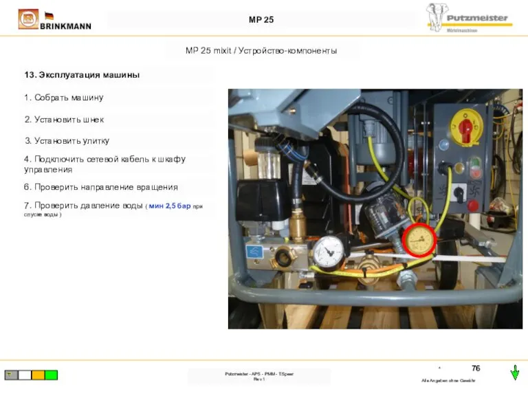 * Alle Angaben ohne Gewähr Putzmeister - APS - PMM - T.Speer