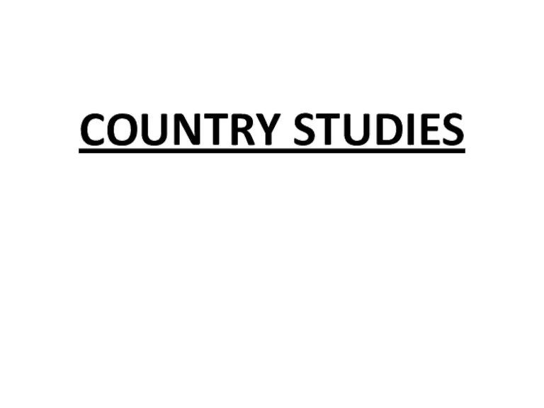 COUNTRY STUDIES
