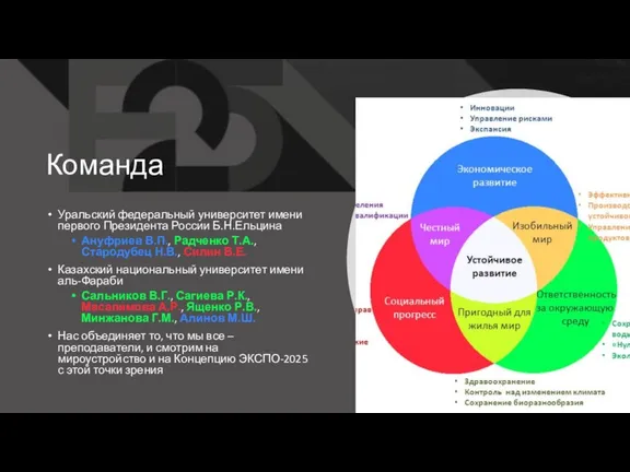 Команда Уральский федеральный университет имени первого Президента России Б.Н.Ельцина Ануфриев В.П., Радченко