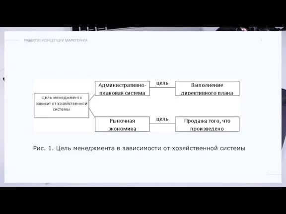 Рис. 1. Цель менеджмента в зависимости от хозяйственной системы