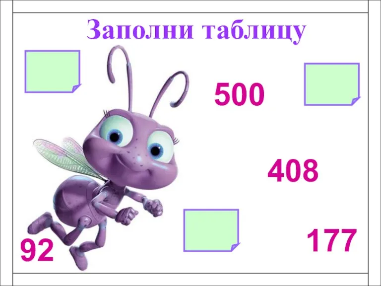 92 408 500 177 Заполни таблицу