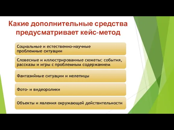 Какие дополнительные средства предусматривает кейс-метод