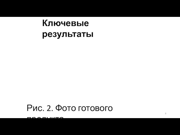 Ключевые результаты Рис. 2. Фото готового продукта