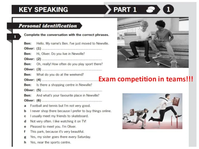 Exam competition in teams!!!