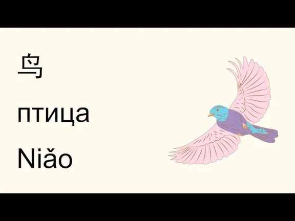 鸟 птица Niǎo (ньяо)