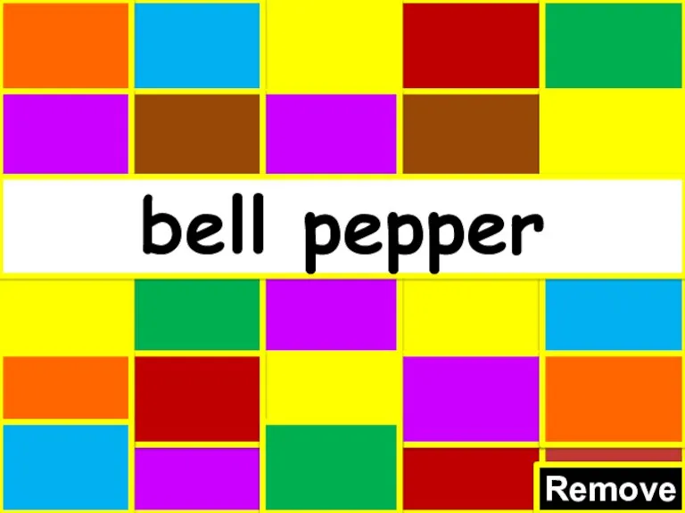 Remove bell pepper