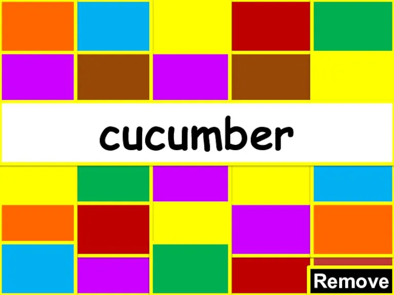 Remove cucumber