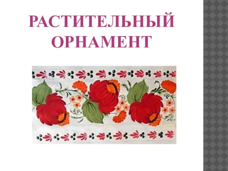 РАСТИТЕЛЬНЫЙ ОРНАМЕНТ