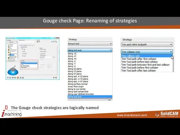 The Gouge check strategies are logically named Gouge check Page: Renaming of strategies