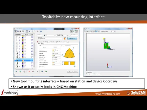 Tooltable: new mounting interface New tool mounting interface – based on station