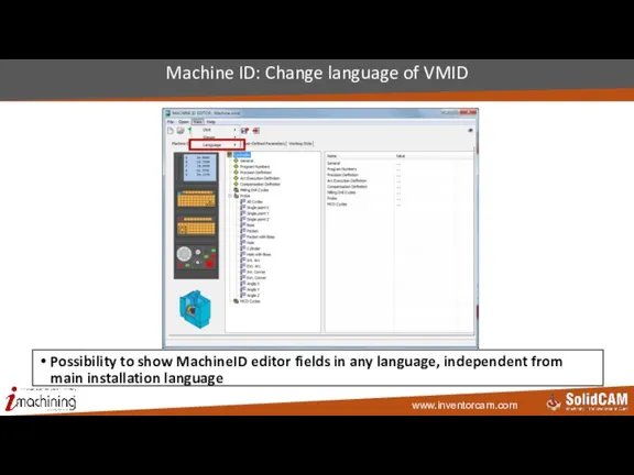 Machine ID: Change language of VMID Possibility to show MachineID editor fields