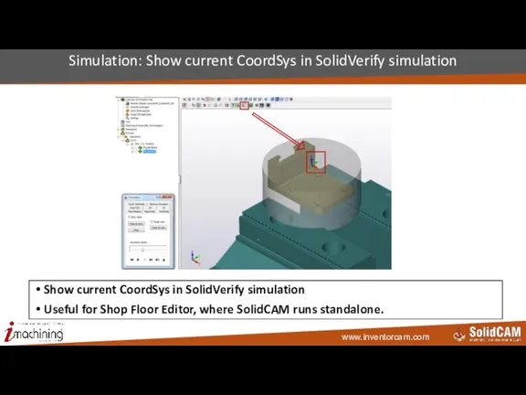 Simulation: Show current CoordSys in SolidVerify simulation Show current CoordSys in SolidVerify